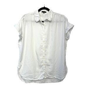 Quince Vintage Wash Tencel Camp Shirt in White Size XS